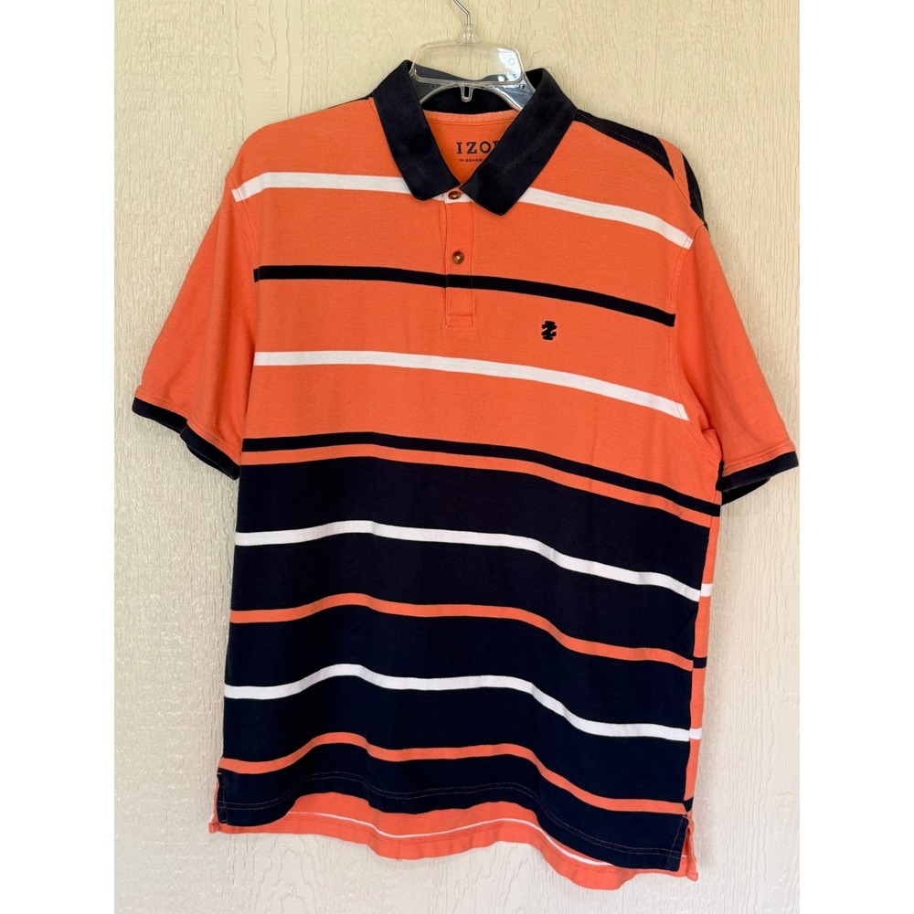 Lot of 2 IZOD Mens The Advantage Golf Polo Shirts Large great condition - Picture 4 of 5